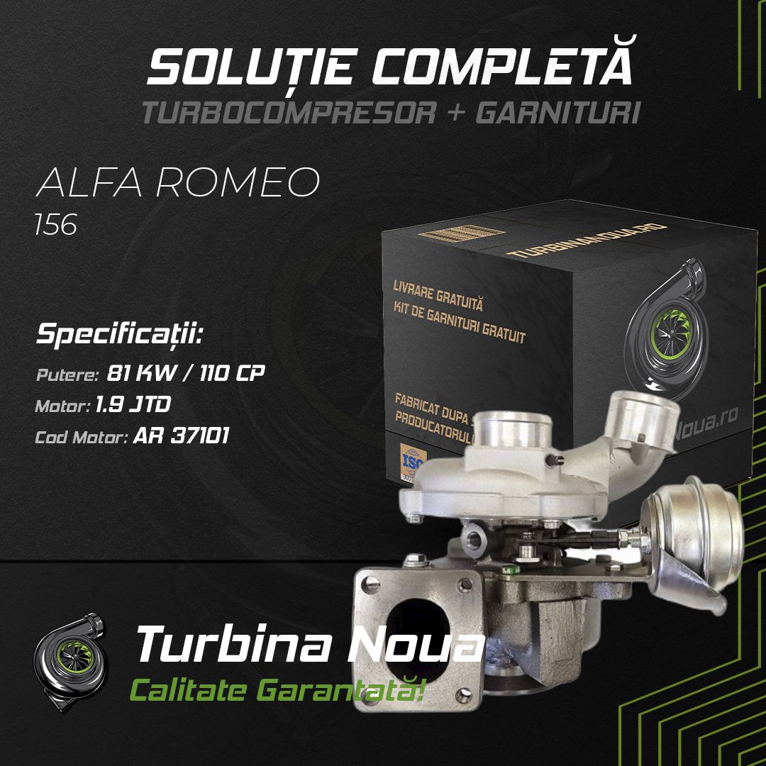 Turbina ALFA ROMEO 156 1.9 JTD 81 KW / 110 CP Noua - Image 2