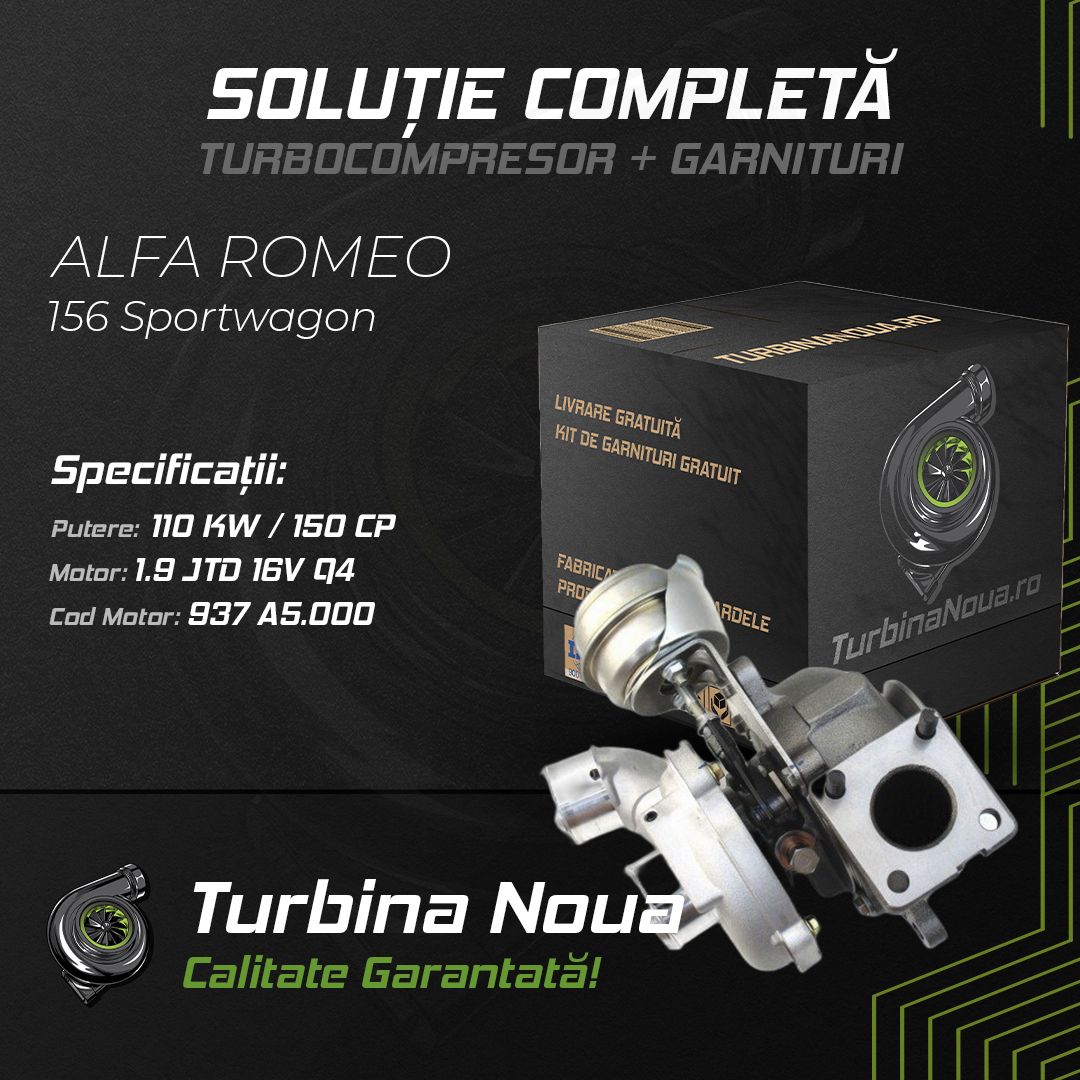 Turbina ALFA ROMEO 156 Sportwagon 1.9 JTD 16V Q4 110 KW / 150 CP Noua - Image 2