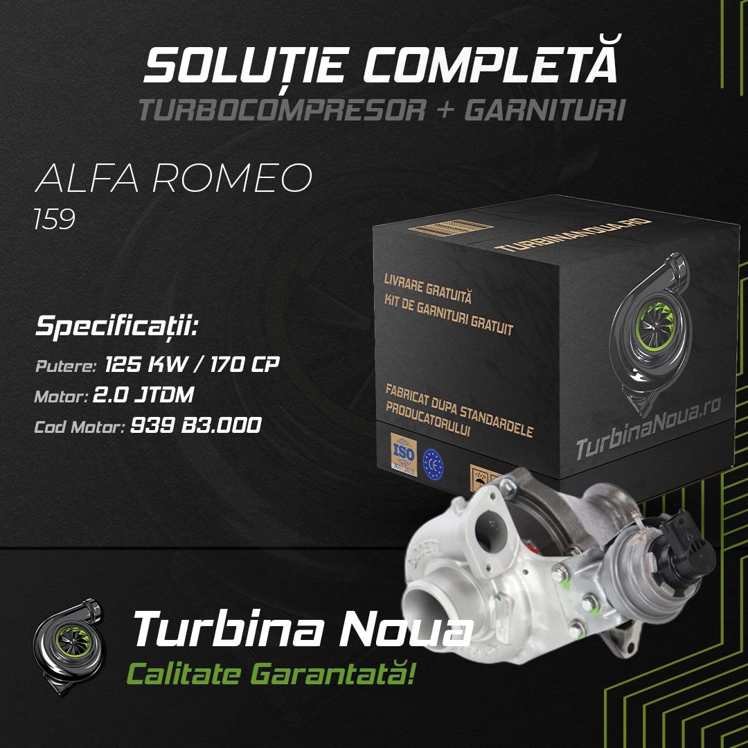 Turbina ALFA ROMEO 159 2.0 JTDM 125 KW / 170 CP Noua - Image 2