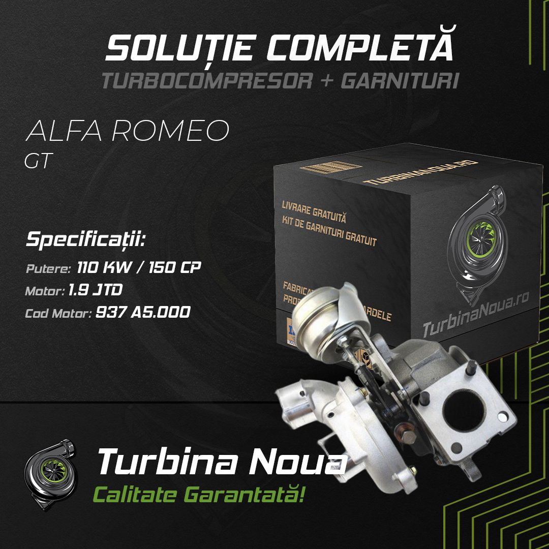 Turbina ALFA ROMEO GT 1.9 JTD 110 KW / 150 CP Noua - Image 2