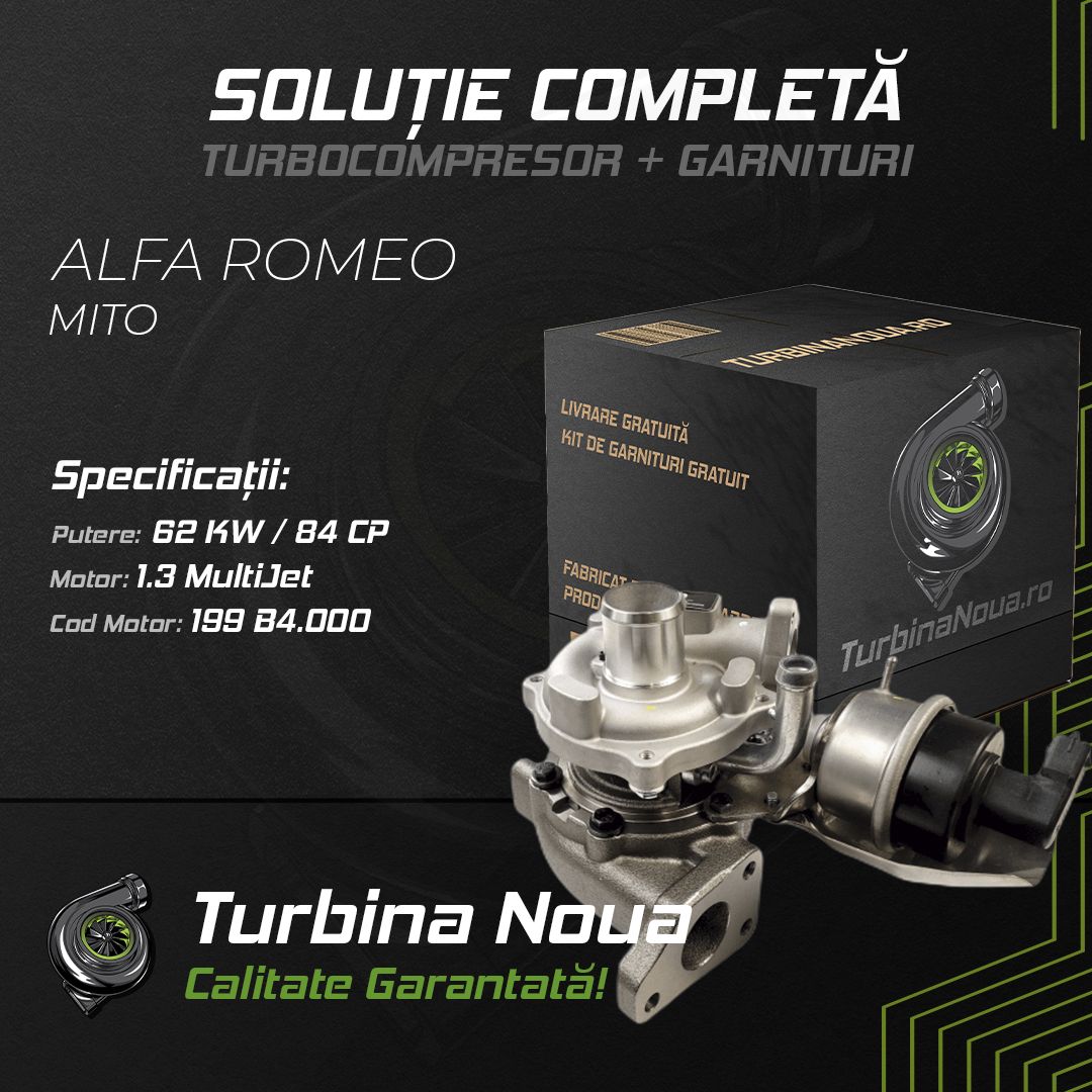 Turbina ALFA ROMEO MITO 1.3 MultiJet 62 KW / 84 CP Noua - Image 2