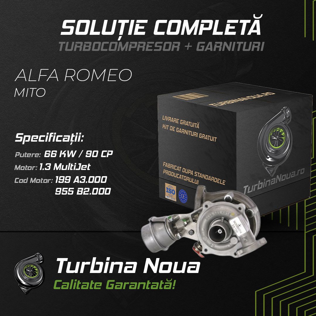 Turbina ALFA ROMEO MITO 1.3 MultiJet 66 KW / 90 CP Noua - Image 2