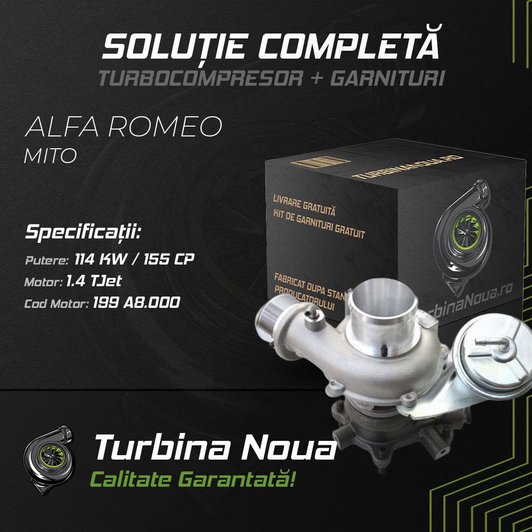 Turbina ALFA ROMEO MITO 1.4 TJet 114 KW / 155 CP Noua - Image 2