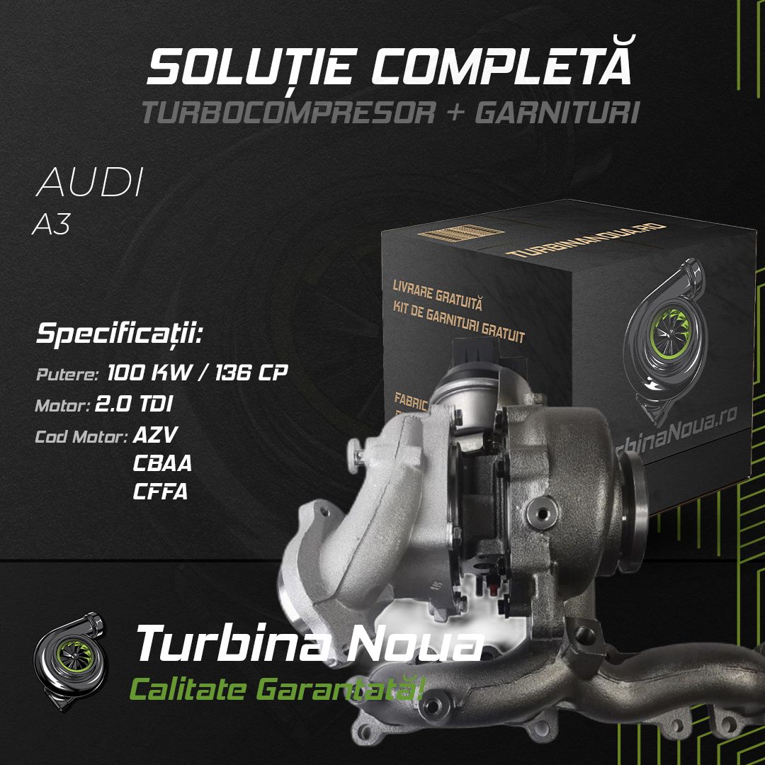 Turbina AUDI A3 2.0 TDI 100 KW / 136 CP Noua - Image 2