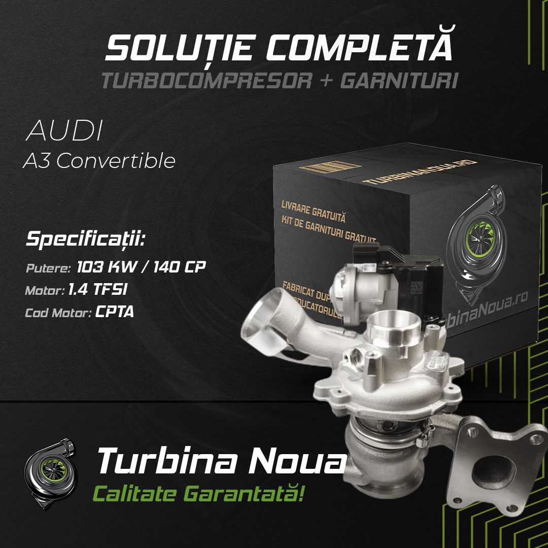 Turbina AUDI A3 Convertible 1.4 TFSI 103 KW / 140 CP Noua - Image 2
