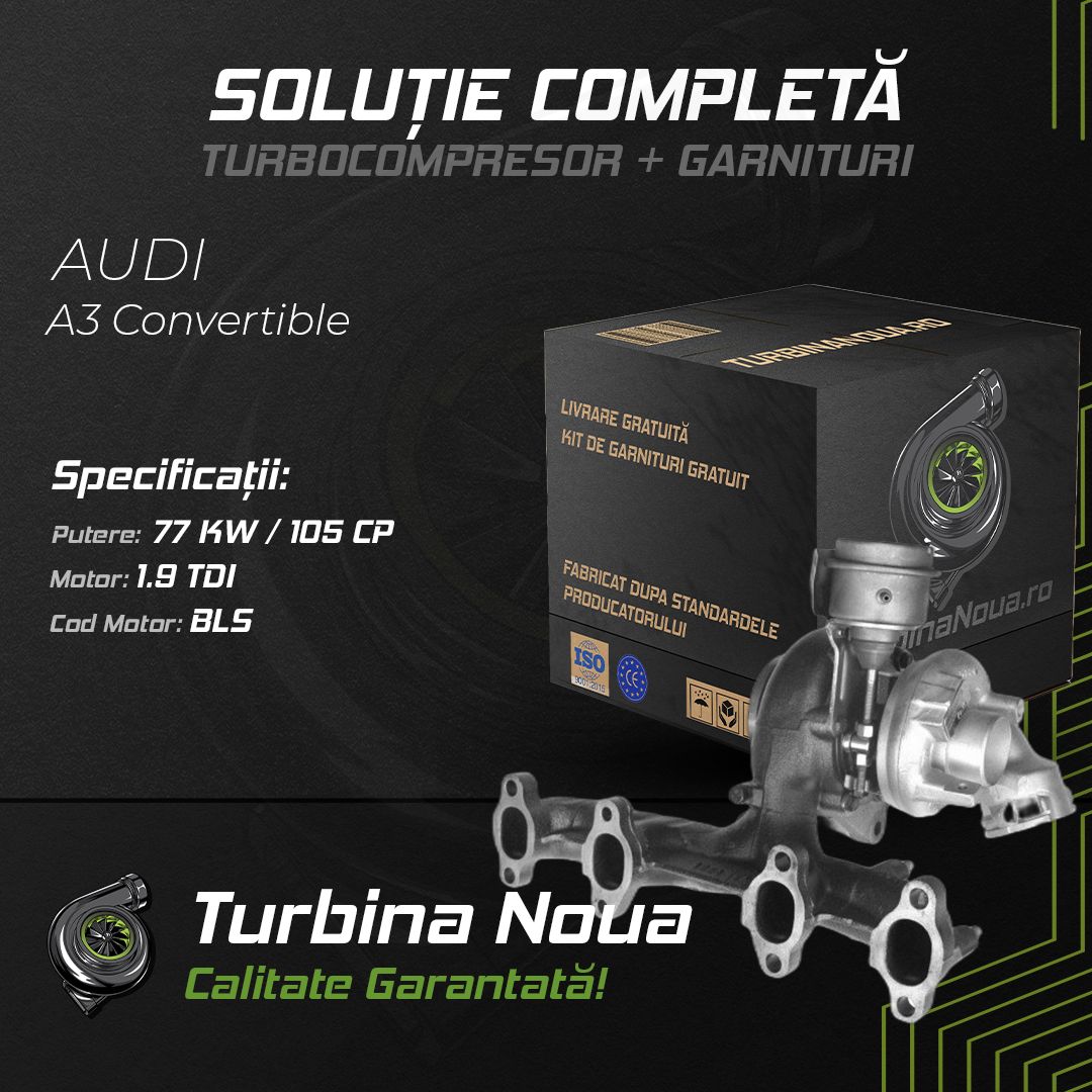 Turbina AUDI A3 Convertible 1.9 TDI 77 KW / 105 CP Noua - Image 2