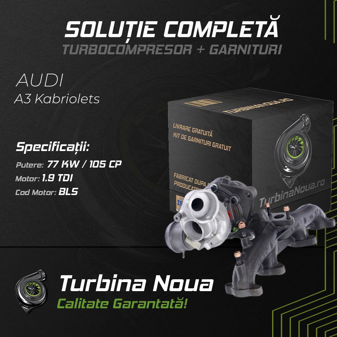 Turbina AUDI A3 Kabriolets 1.9 TDI 77 KW / 105 CP Noua - Image 2