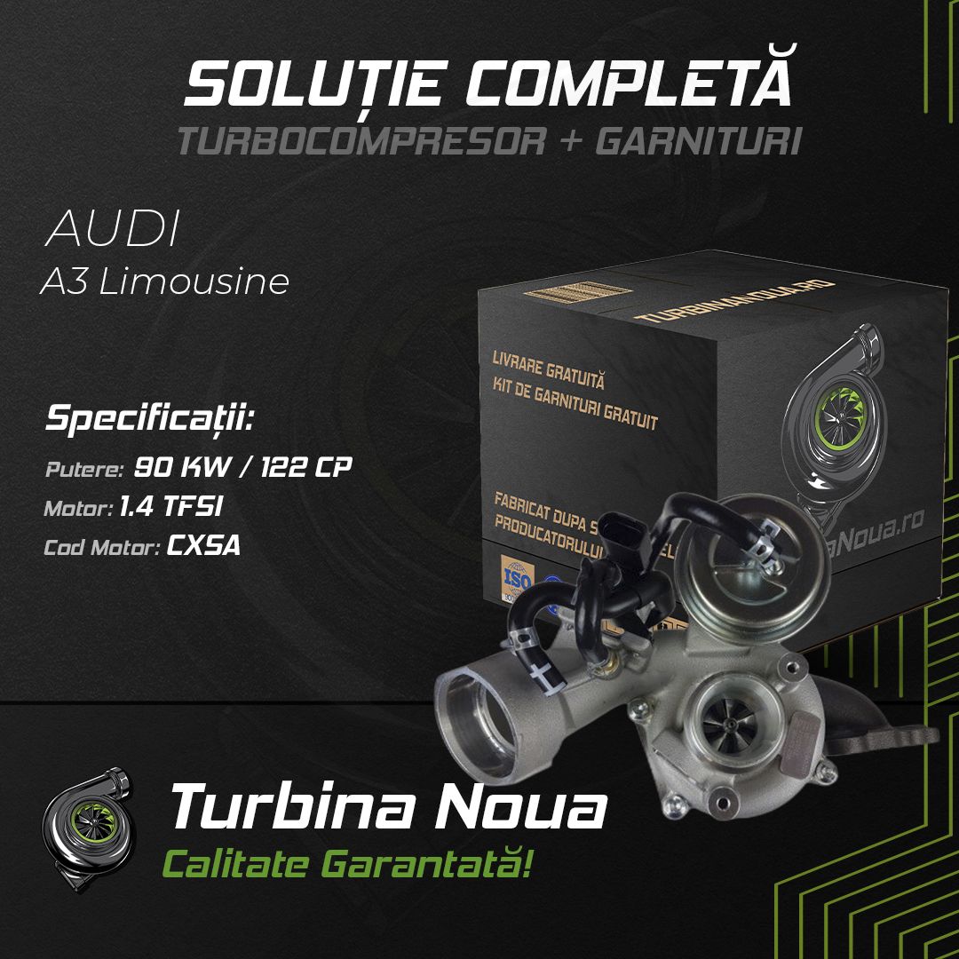 Turbina AUDI A3 Limousine 1.4 TFSI 90 KW / 122 CP Noua - Image 2