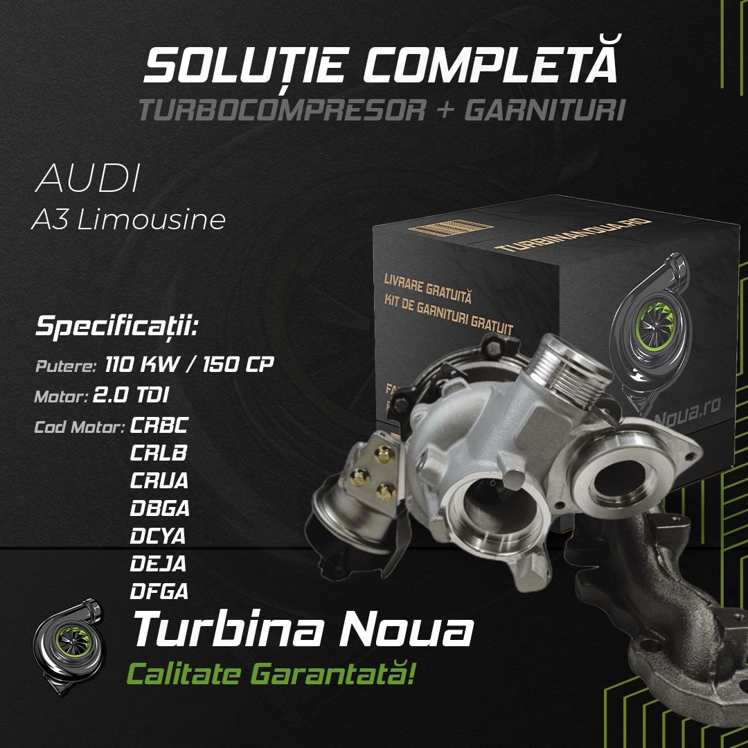 Turbina AUDI A3 Limousine 2.0 TDI 110 KW / 150 CP Noua - Image 2