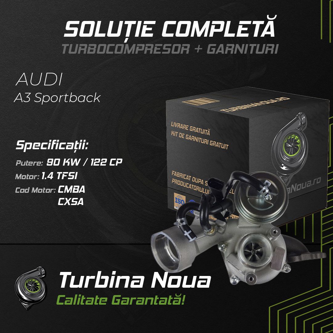 Turbina AUDI A3 Sportback 1.4 TFSI 90 KW / 122 CP Noua - Image 2