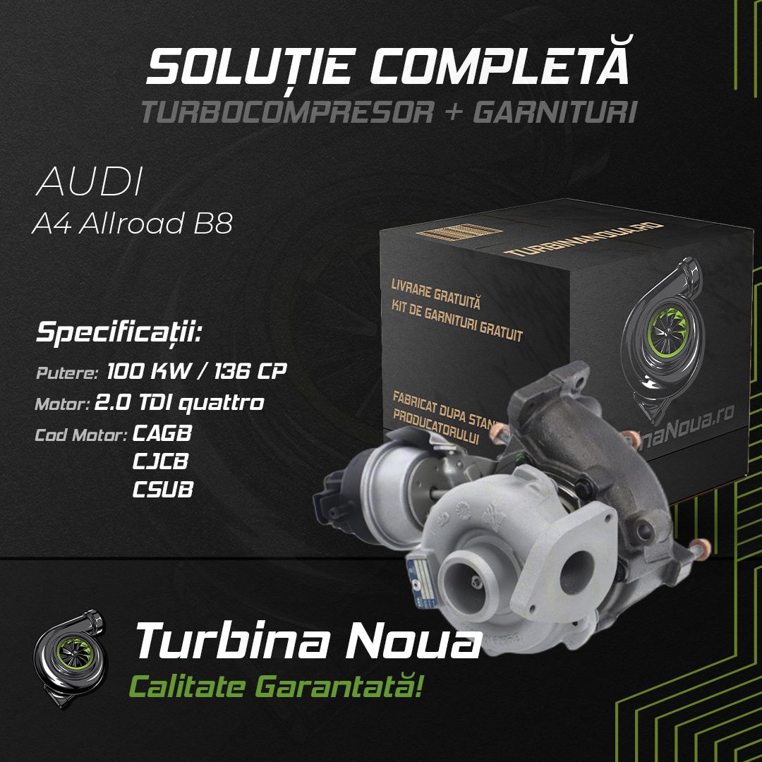 Turbina AUDI A4 Allroad B8 2.0 TDI quattro 100 KW / 136 CP Noua - Image 2