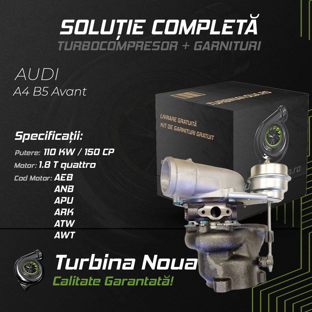 Turbina AUDI A4 B5 Avant 1.8 T quattro 110 KW / 150 CP Noua - Image 2