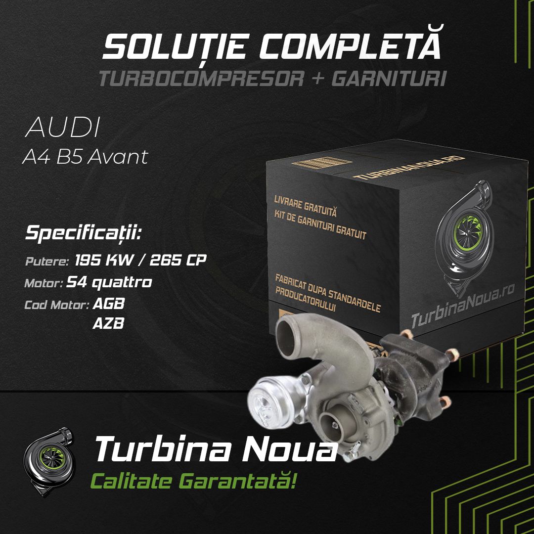 Turbina AUDI A4 B5 Avant S4 quattro 195 KW / 265 CP Noua - Image 2