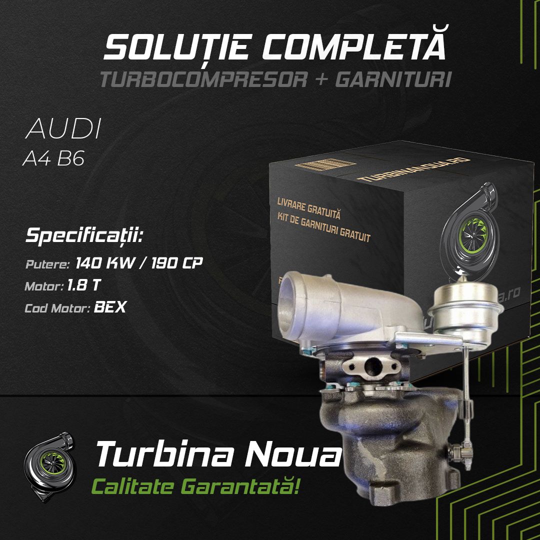 Turbina AUDI A4 B6 1.8 T 140 KW / 190 CP Noua - Image 2