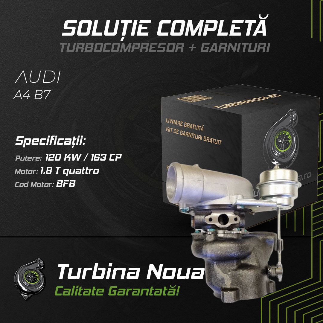 Turbina AUDI A4 B7 1.8 T quattro 120 KW / 163 CP Noua - Image 2
