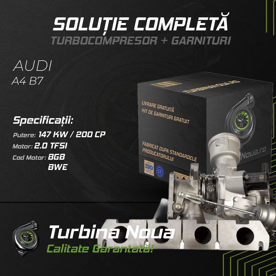 Turbina AUDI A4 B7 2.0 TFSI 147 KW / 200 CP Noua - Image 2