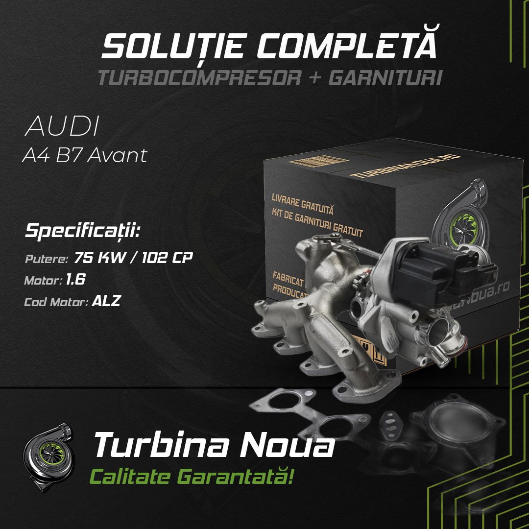 Turbina AUDI A4 B7 Avant 1.6 75 KW / 102 CP Noua - Image 2