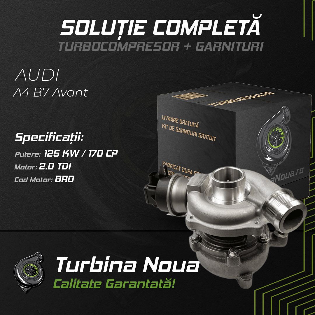 Turbina AUDI A4 B7 Avant 2.0 TDI 125 KW / 170 CP Noua - Image 2