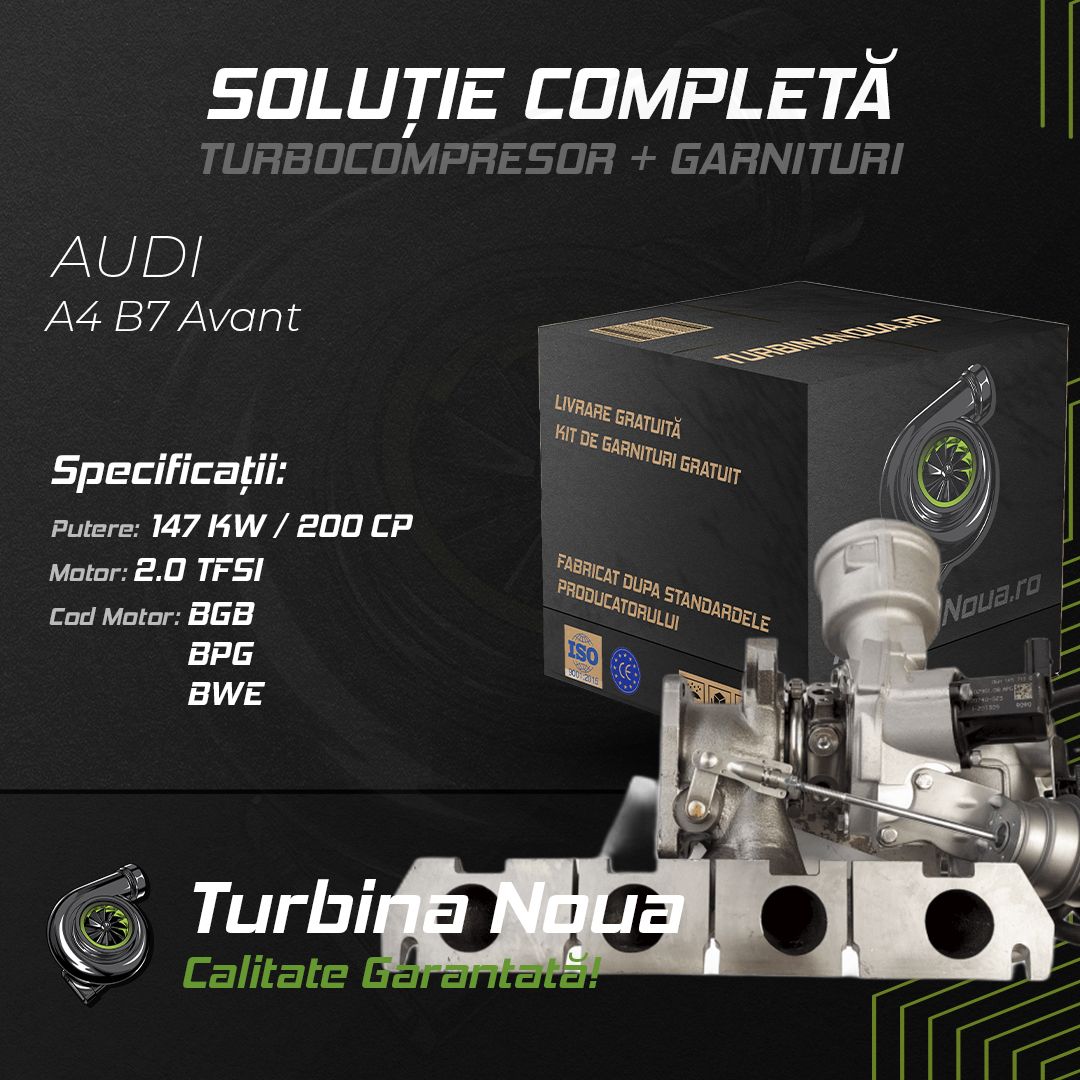 Turbina AUDI A4 B7 Avant 2.0 TFSI 147 KW / 200 CP Noua - Image 2
