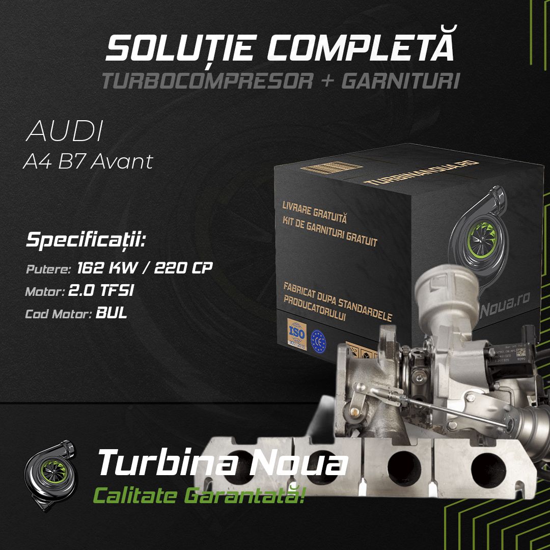 Turbina AUDI A4 B7 Avant 2.0 TFSI 162 KW / 220 CP Noua - Image 2