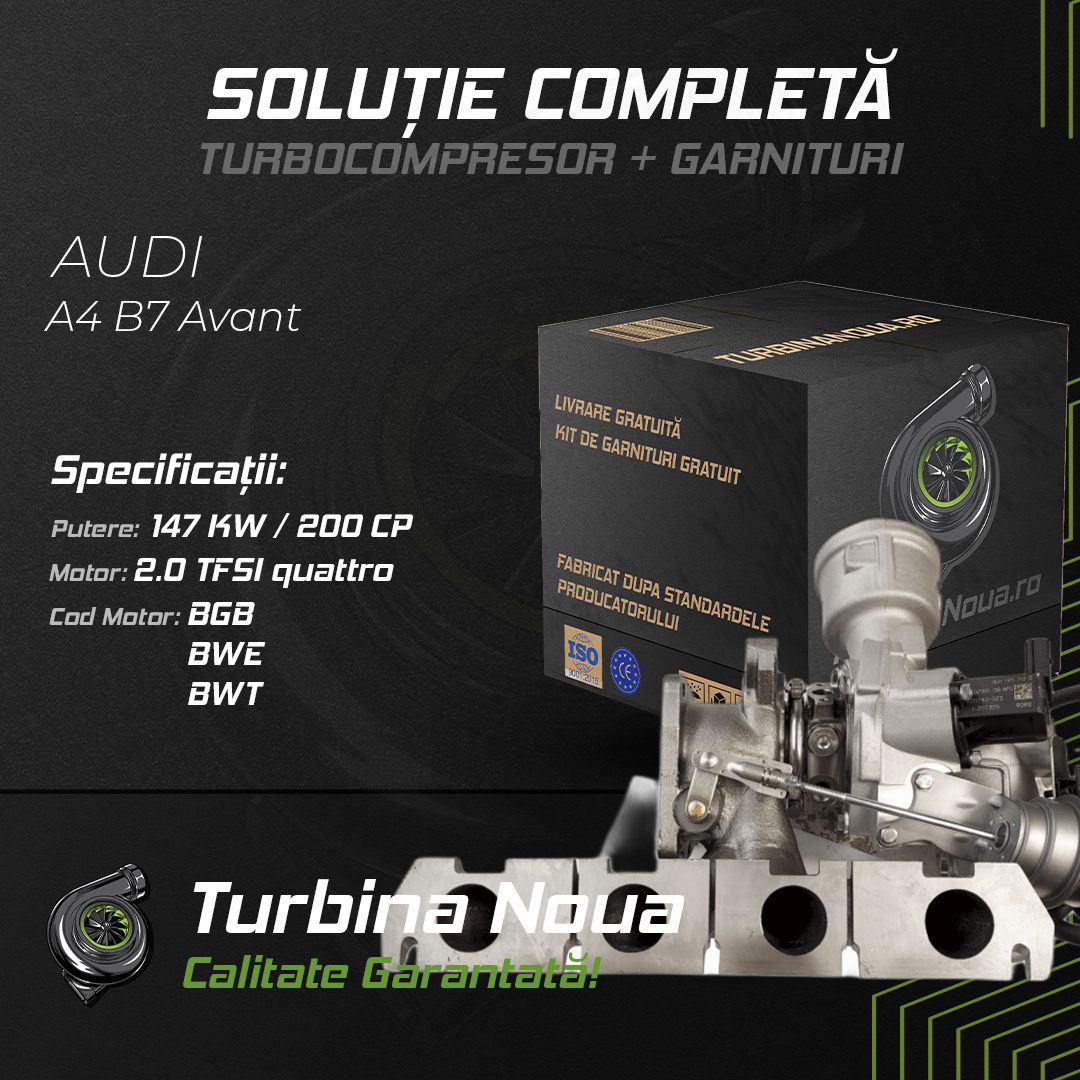 Turbina AUDI A4 B7 Avant 2.0 TFSI quattro 147 KW / 200 CP Noua - Image 2