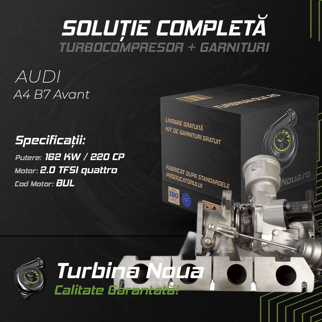 Turbina AUDI A4 B7 Avant 2.0 TFSI quattro 162 KW / 220 CP Noua - Image 2
