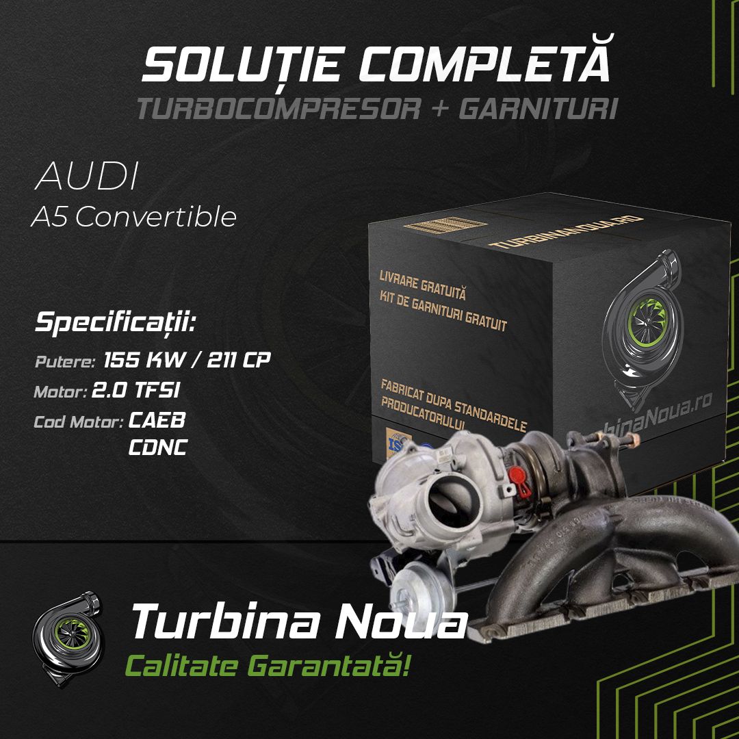Turbina AUDI A5 Convertible 2.0 TFSI 155 KW / 211 CP Noua - Image 2
