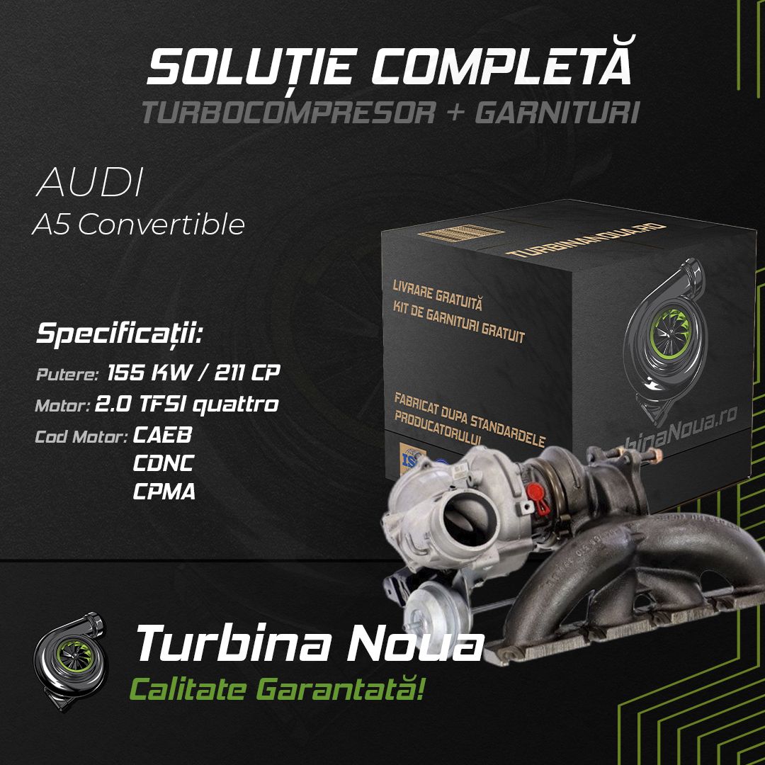 Turbina AUDI A5 Convertible 2.0 TFSI quattro 155 KW / 211 CP Noua - Image 2