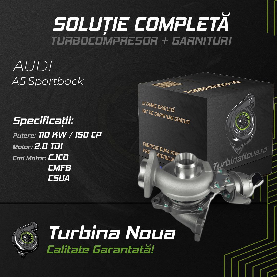 Turbina AUDI A5 Sportback 2.0 TDI 110 KW / 150 CP Noua - Image 2