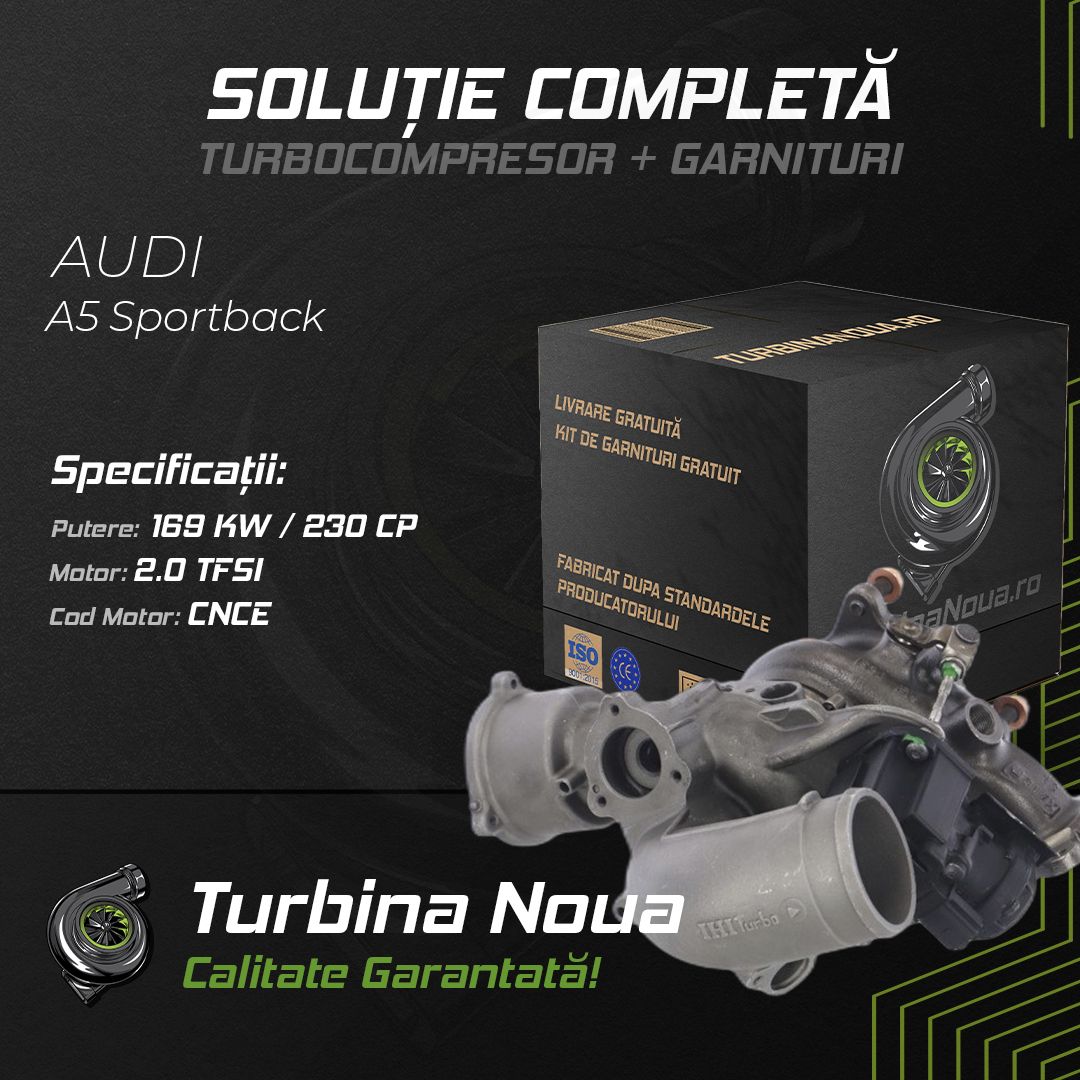 Turbina AUDI A5 Sportback 2.0 TFSI 169 KW / 230 CP Noua - Image 2