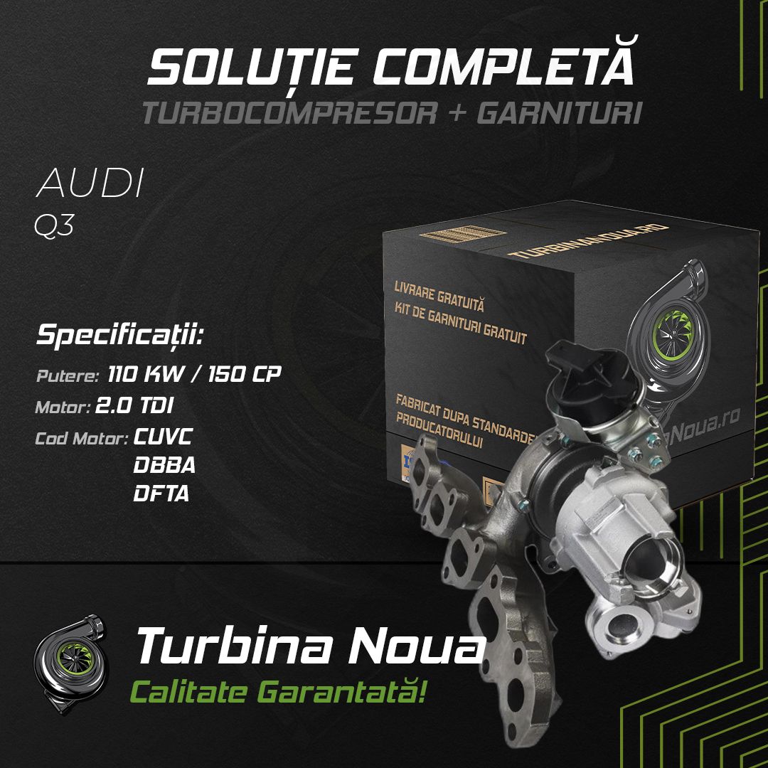 Turbina AUDI Q3 2.0 TDI 110 KW / 150 CP Noua - Image 2
