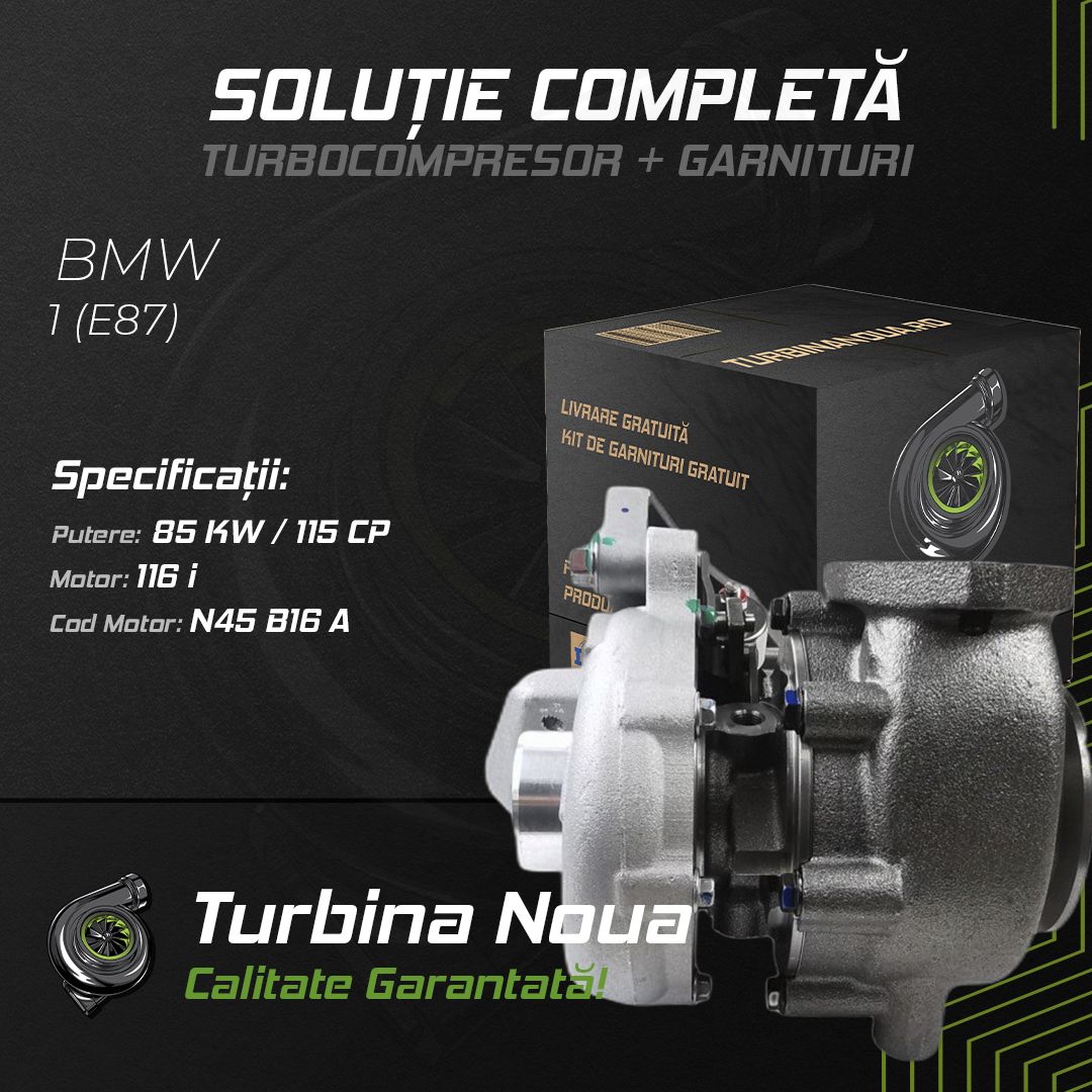 Turbina BMW 1 (E87) 116 i 85 KW / 115 CP Noua - Image 2