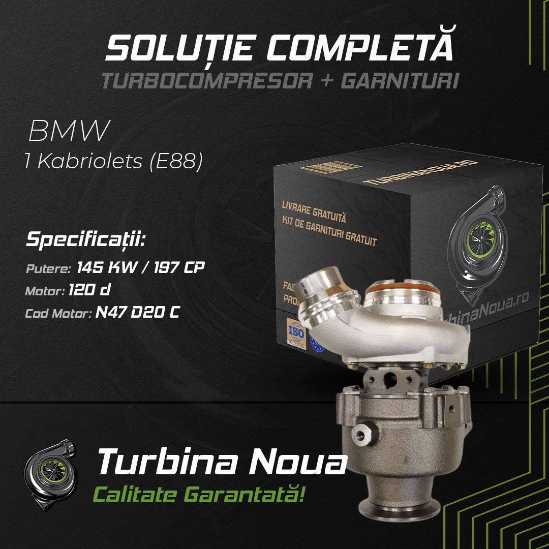 Turbina BMW 1 Kabriolets (E88) 120 d 145 KW / 197 CP Noua - Image 2