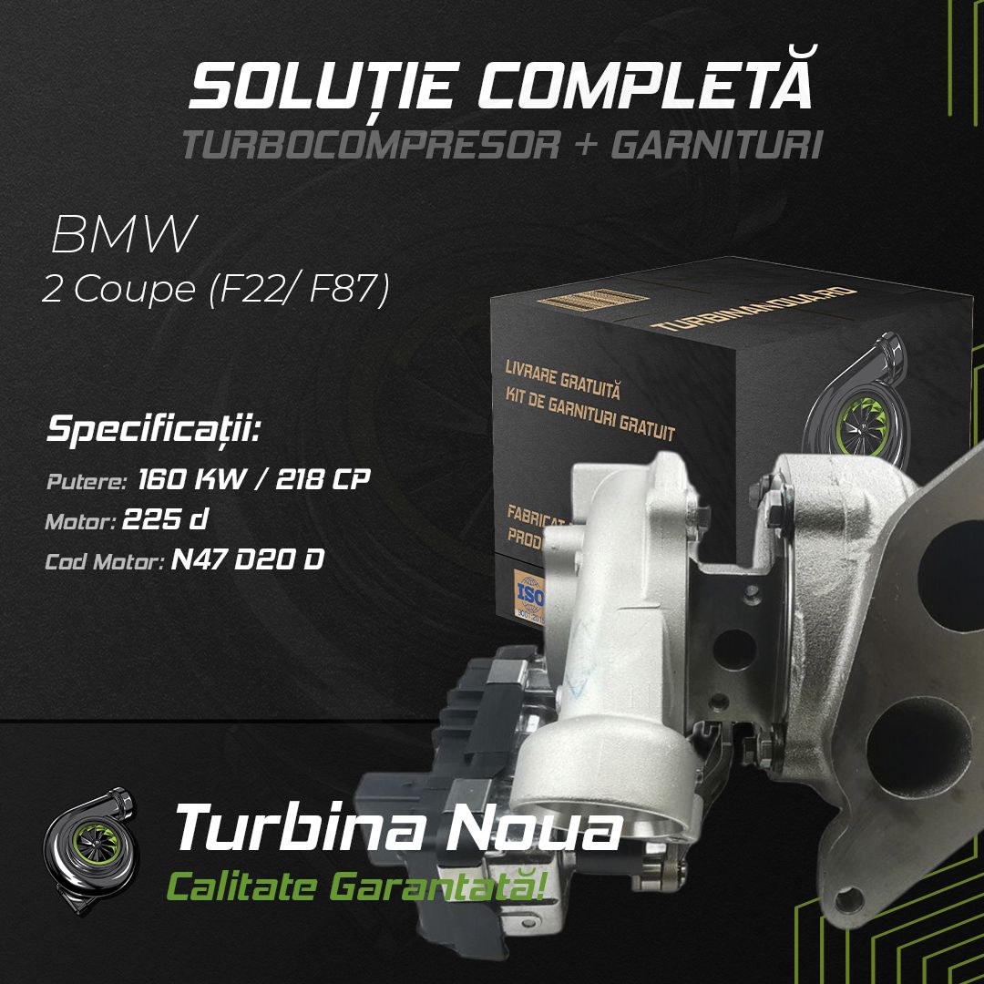 Turbina BMW 2 Coupe (F22; F87) 225 d 160 KW / 218 CP Noua - Image 2