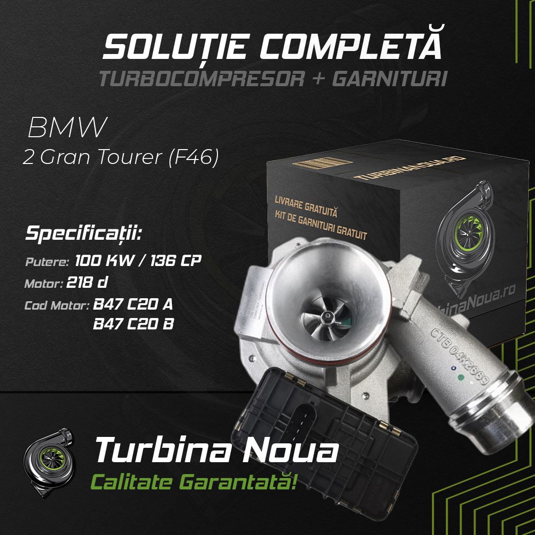 Turbina BMW 2 Gran Tourer (F46) 218 d 100 KW / 136 CP Noua - Image 2