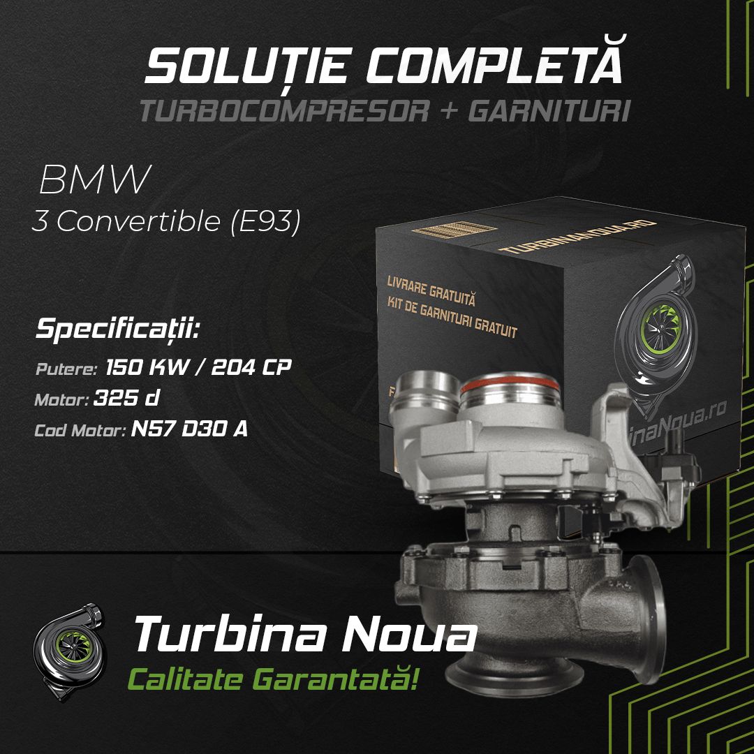 Turbina BMW 3 Convertible (E93) 325 d 150 KW / 204 CP Noua - Image 2