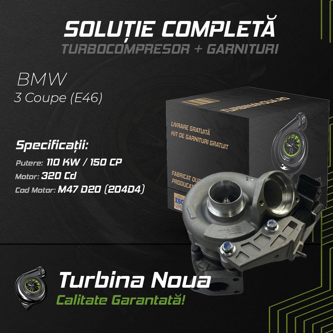 Turbina BMW 3 Coupe (E46) 320 Cd 110 KW / 150 CP Noua - Image 2