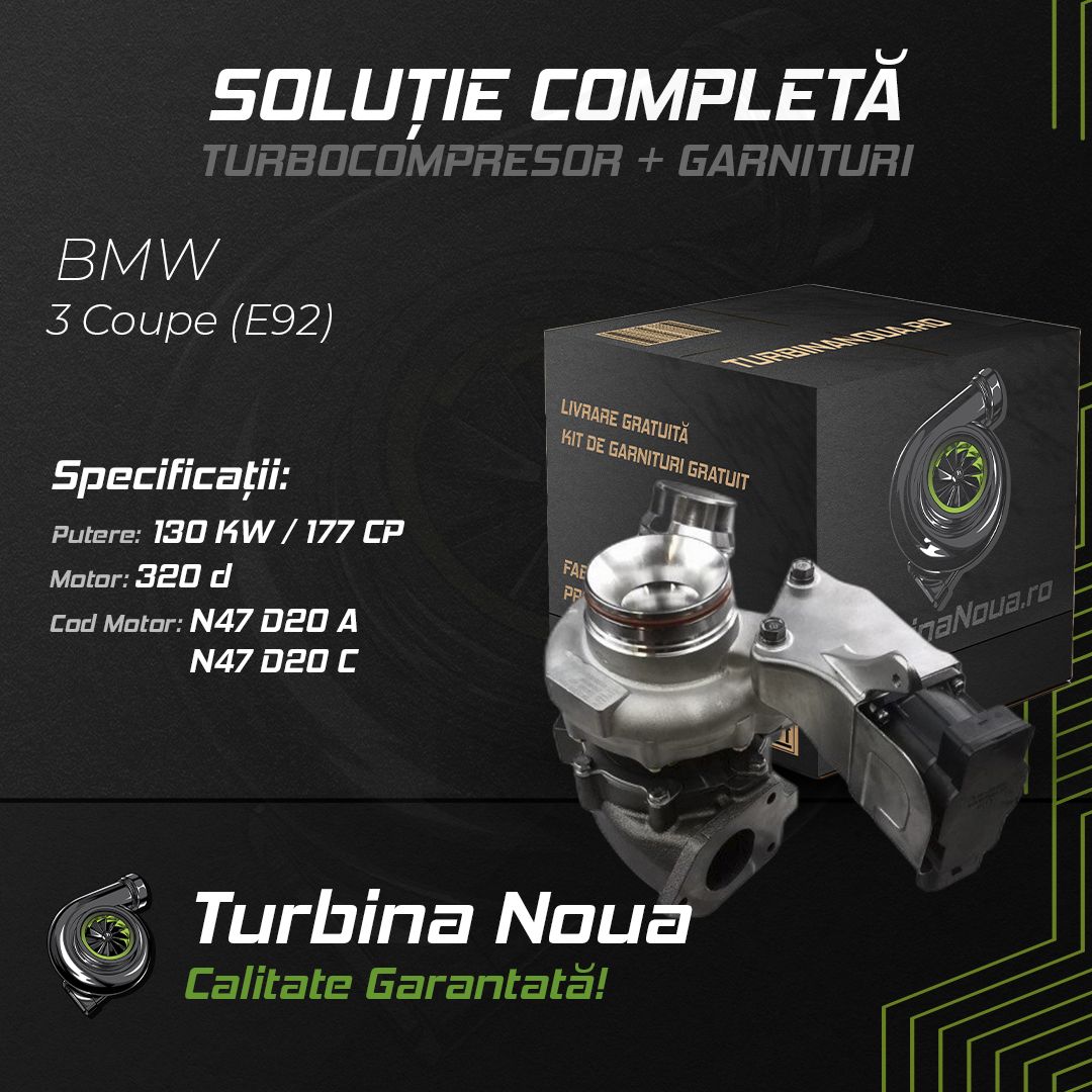 Turbina BMW 3 Coupe (E92) 320 d 130 KW / 177 CP Noua - Image 2