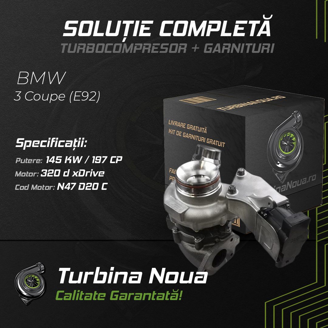 Turbina BMW 3 Coupe (E92) 320 d xDrive 145 KW / 197 CP Noua - Image 2