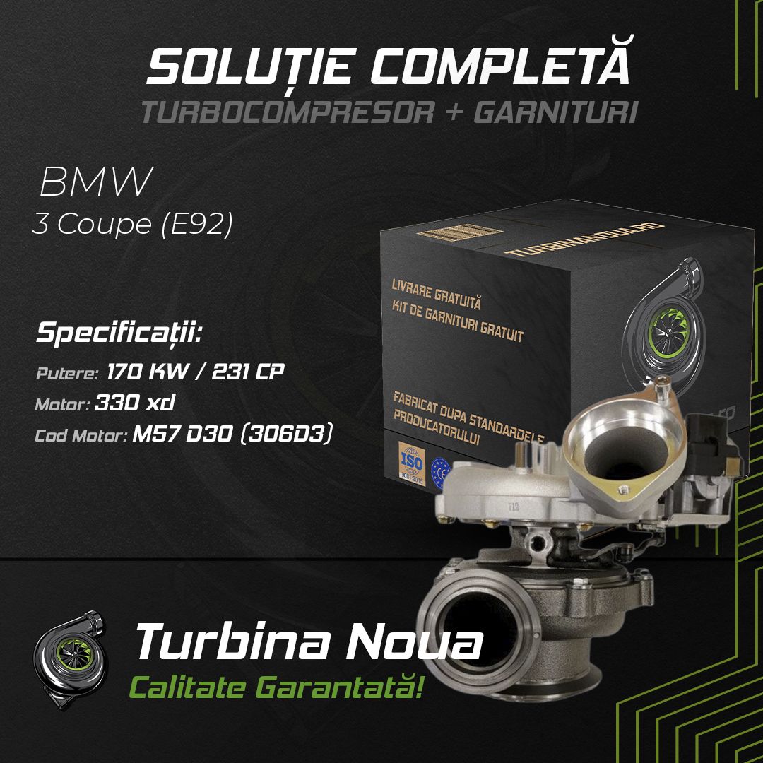 Turbina BMW 3 Coupe (E92) 330 xd 170 KW / 231 CP Noua - Image 2