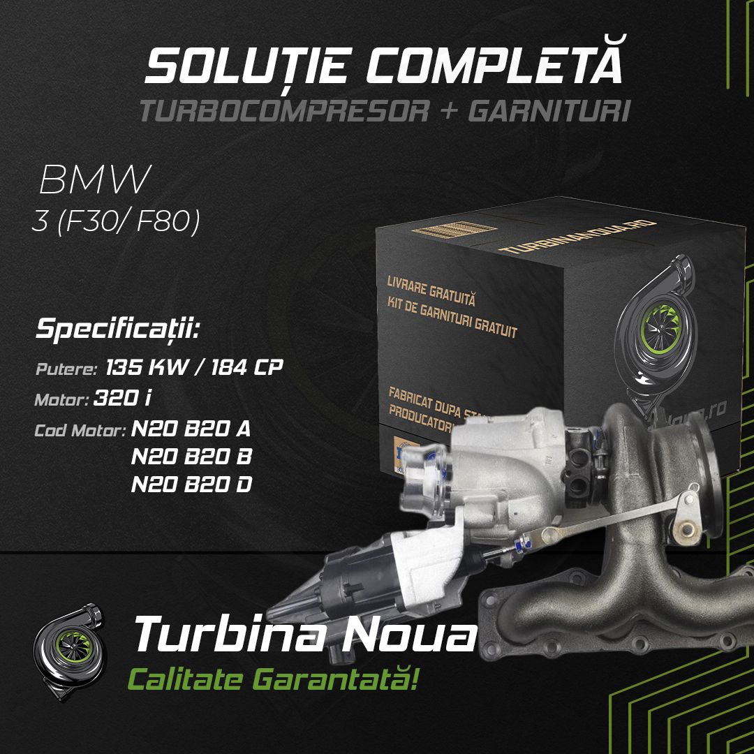 Turbina BMW 3 (F30; F80) 320 i 135 KW / 184 CP Noua - Image 2