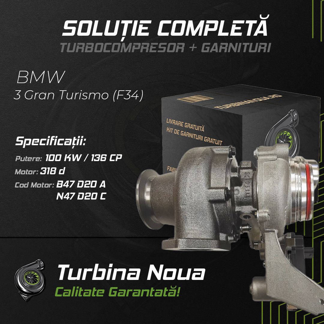 Turbina BMW 3 Gran Turismo (F34) 318 d 100 KW / 136 CP Noua - Image 2