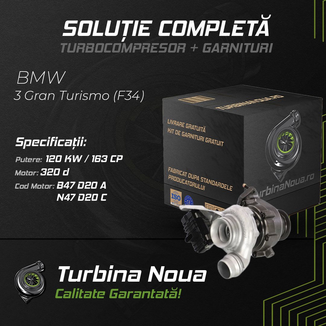 Turbina BMW 3 Gran Turismo (F34) 320 d 120 KW / 163 CP Noua - Image 2