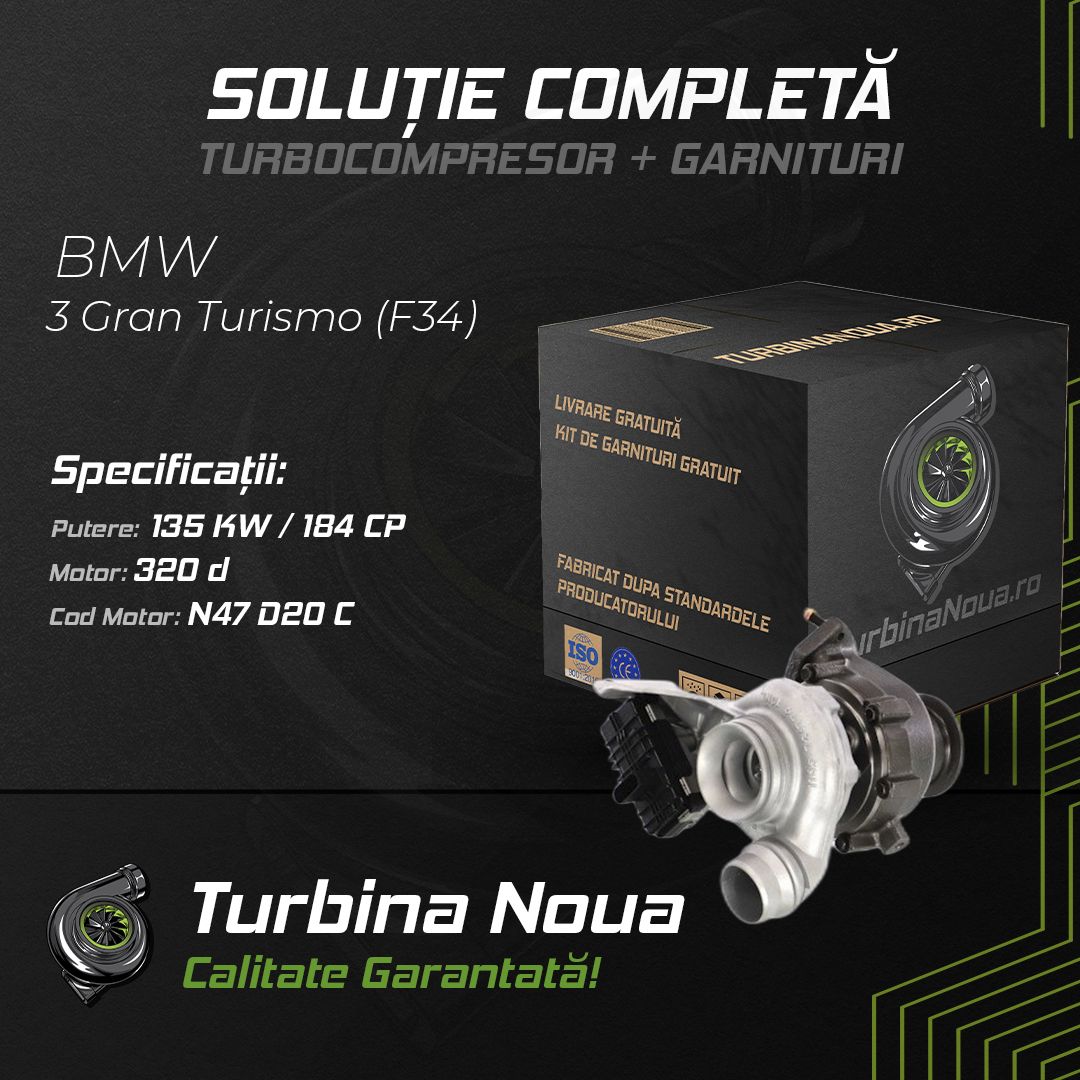 Turbina BMW 3 Gran Turismo (F34) 320 d 135 KW / 184 CP Noua - Image 2