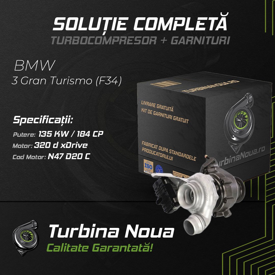 Turbina BMW 3 Gran Turismo (F34) 320 d xDrive 135 KW / 184 CP Noua - Image 2