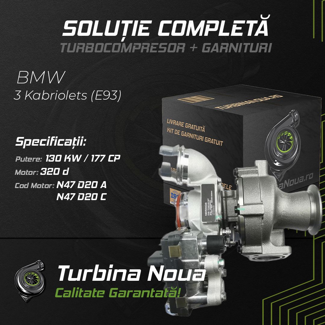 Turbina BMW 3 Kabriolets (E93) 320 d 130 KW / 177 CP Noua - Image 2