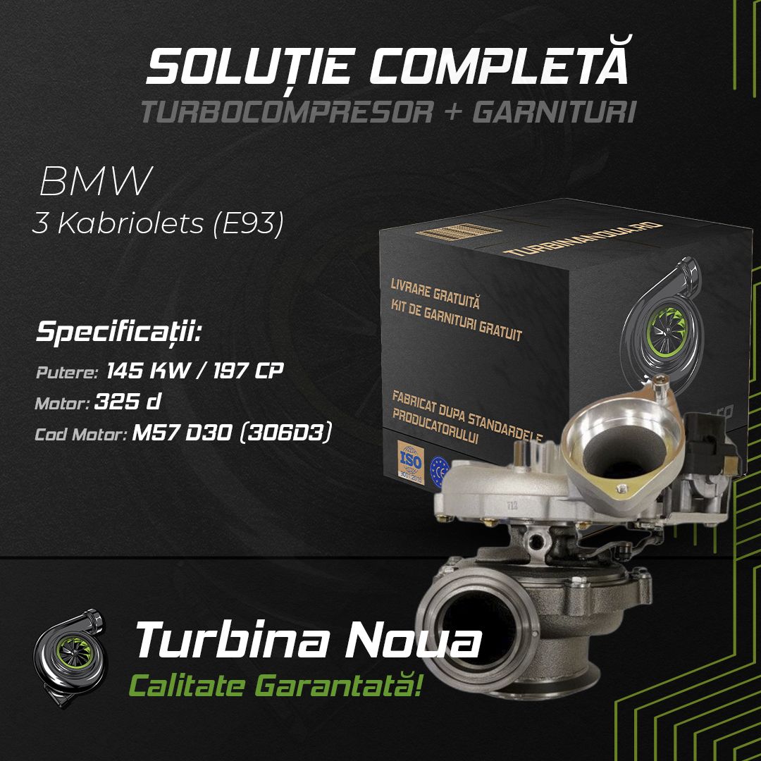 Turbina BMW 3 Kabriolets (E93) 325 d 145 KW / 197 CP Noua - Image 2