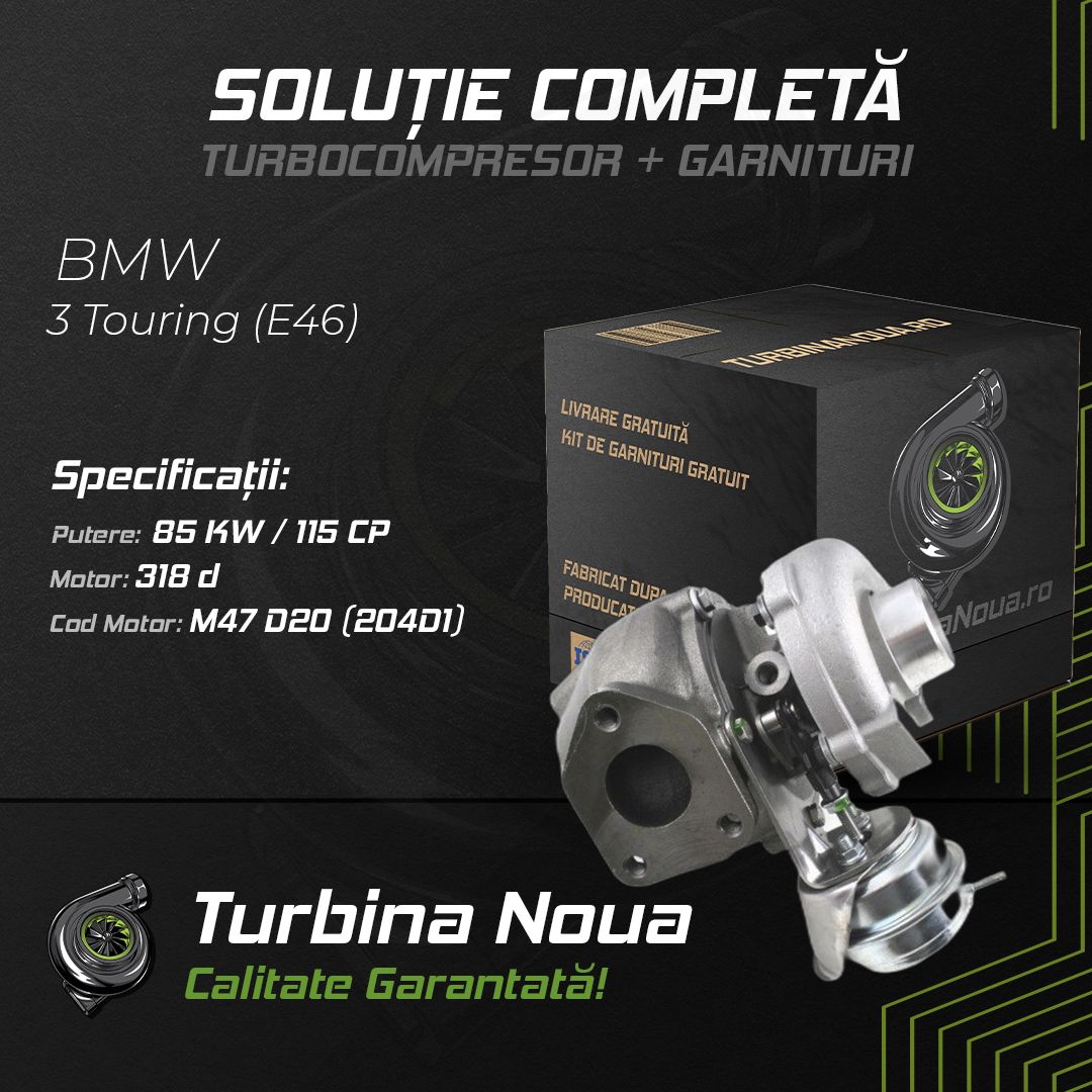 Turbina BMW 3 Touring (E46) 318 d 85 KW / 115 CP Noua - Image 2