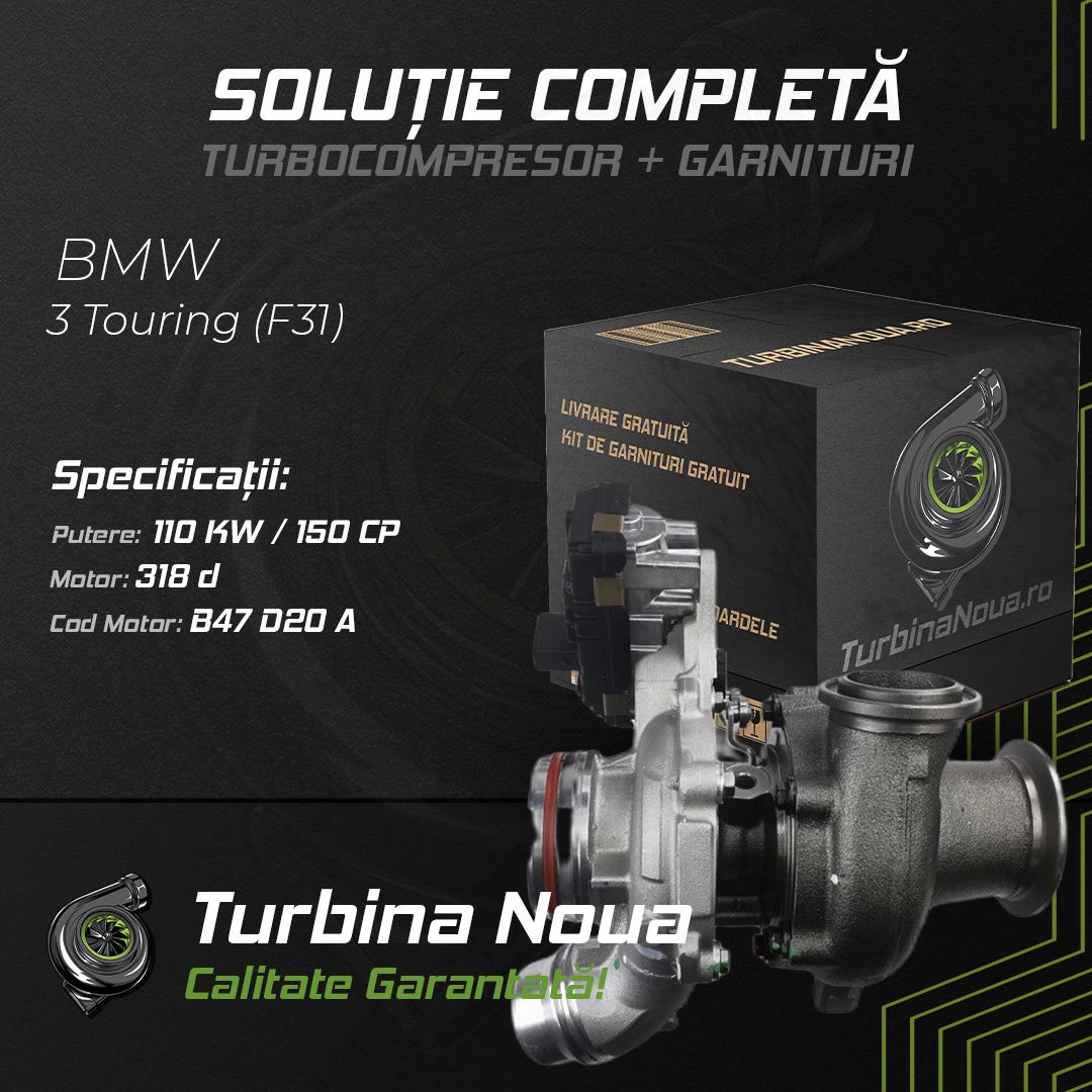 Turbina BMW 3 Touring (F31) 318 d 110 KW / 150 CP Noua - Image 2