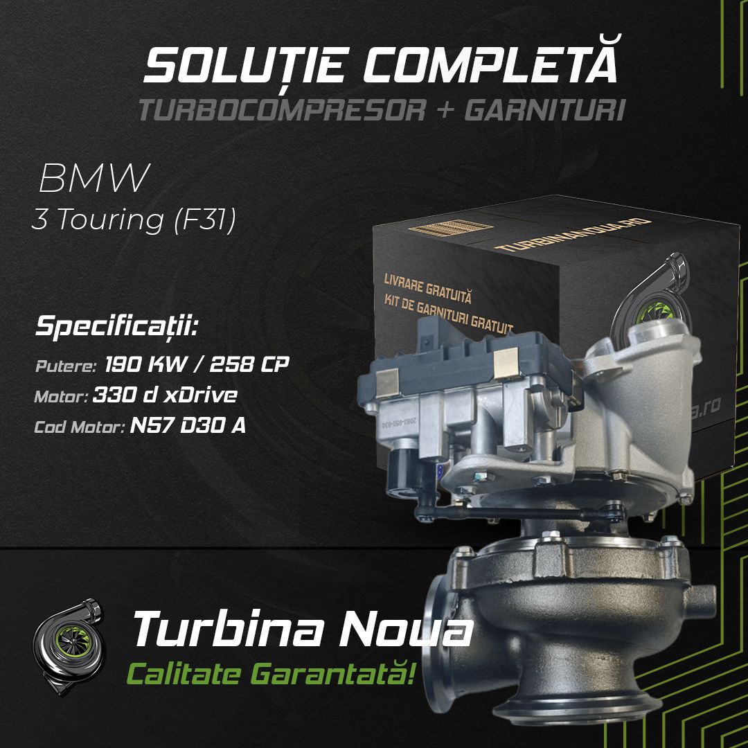 Turbina BMW 3 Touring (F31) 330 d xDrive 190 KW / 258 CP Noua - Image 2